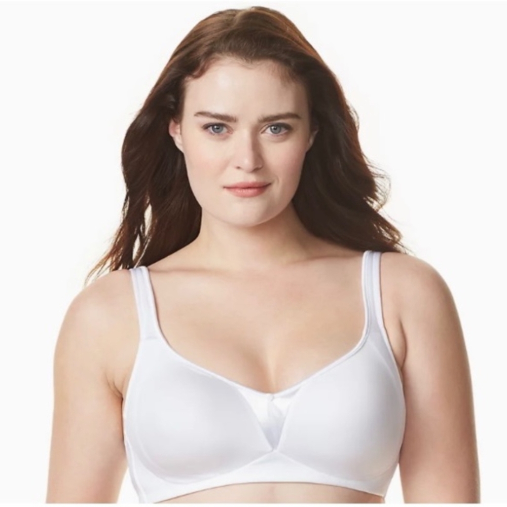 Olga Warner's Signature Support Collection - Women's White Bra